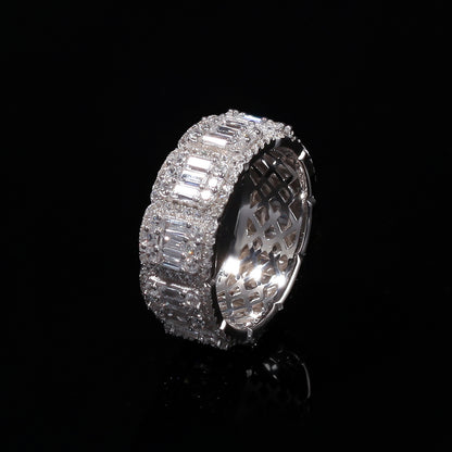 Iced Out Full CZ Square Halo Ring