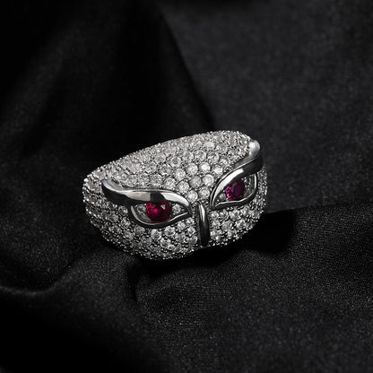 Iced Out Full CZ Owl Ring