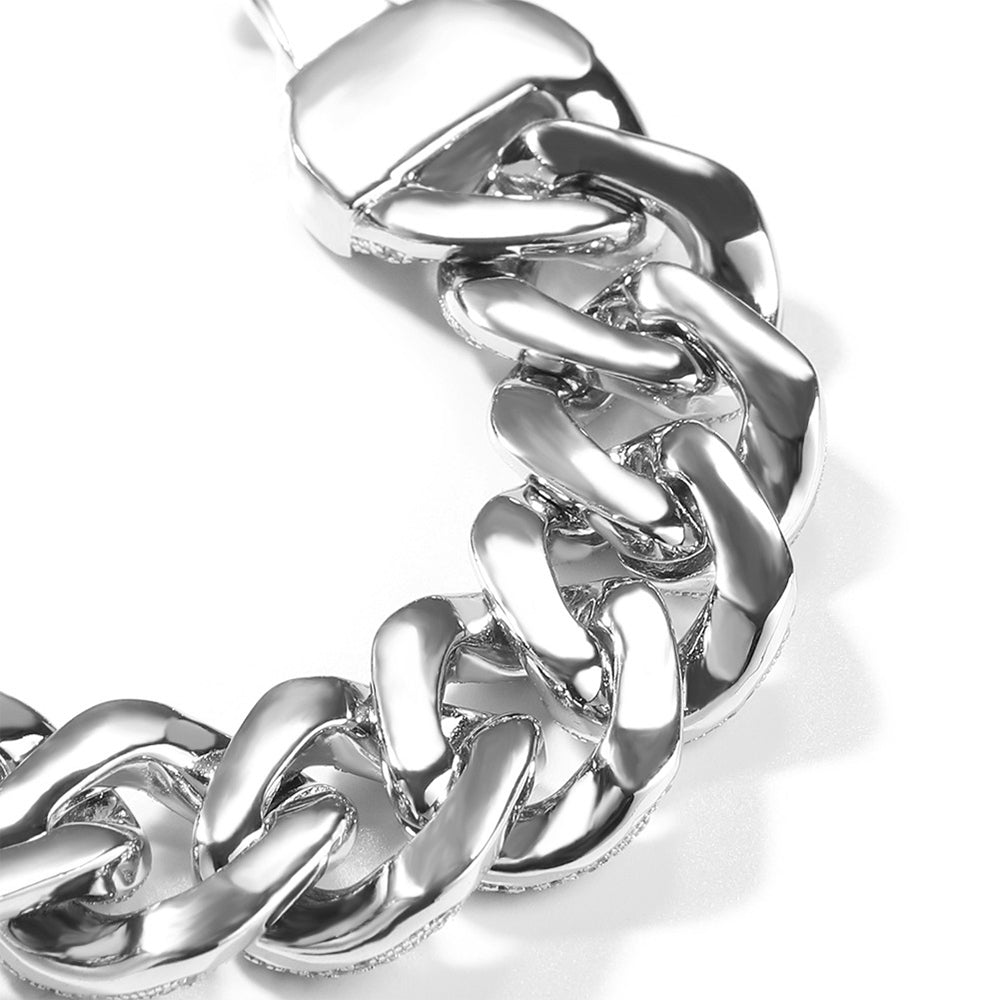 Iced Out Four-Row Densely Set CZ 20mm Cuban Link Chain