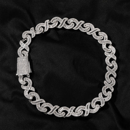 Iced Out Full CZ Infinite Geometric Pattern 15mm Cuban Link Chain