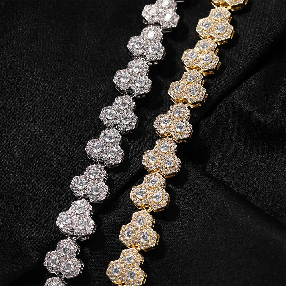 Iced Out Full CZ 10mm Honeycomb Tennis Chain