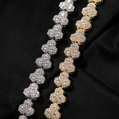 Iced Out Full CZ 10mm Honeycomb Tennis Chain