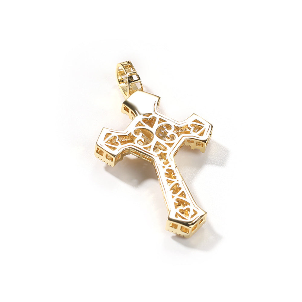 Iced Out Full CZ Cross Pendant Necklace